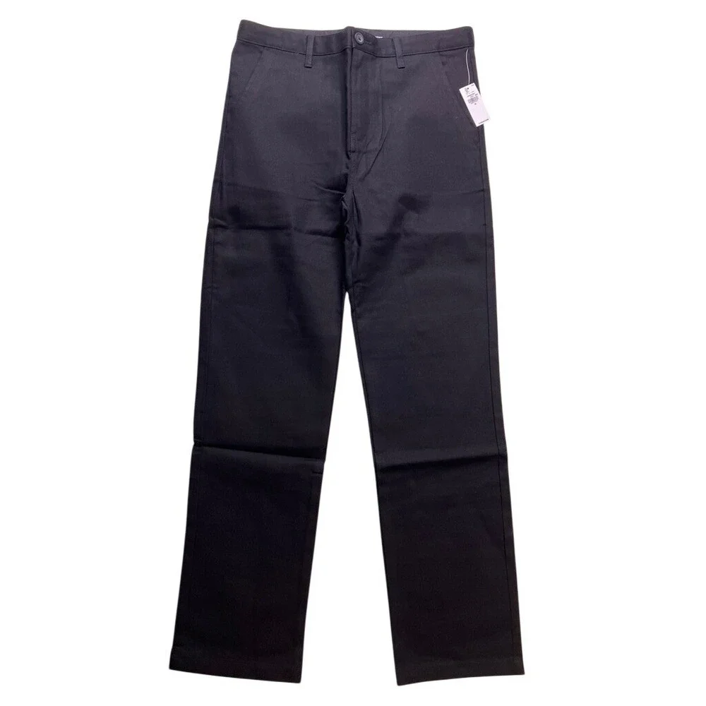 Old Navy Straight Chino Kids 16 Black New Built-In Flex Adjustable‎ Waist Pants
